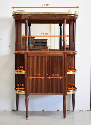 Small Entrance Cabinet in Solid Mahogany, Louis XVI style - 1st part, 19th century