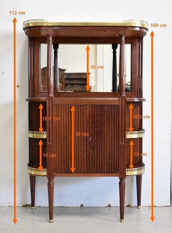 Small Entrance Cabinet in Solid Mahogany, Louis XVI style - 1st part, 19th century