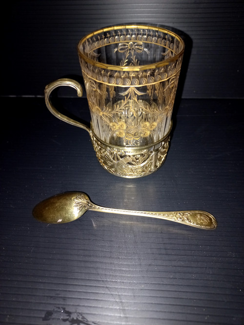 Tasse à thé vermeil argent massif Bouin Taburet