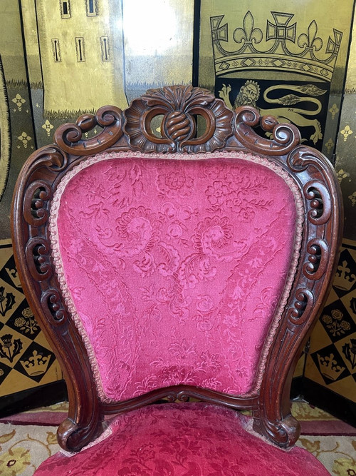 Chauffeuse époque Napoléon III Acajou