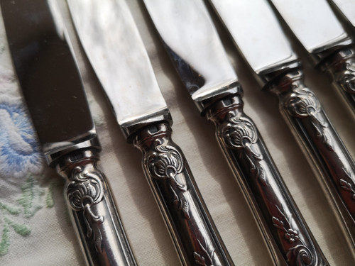 12 entremets/dessert knives Louis XV model Orfèvrerie Le Mondial