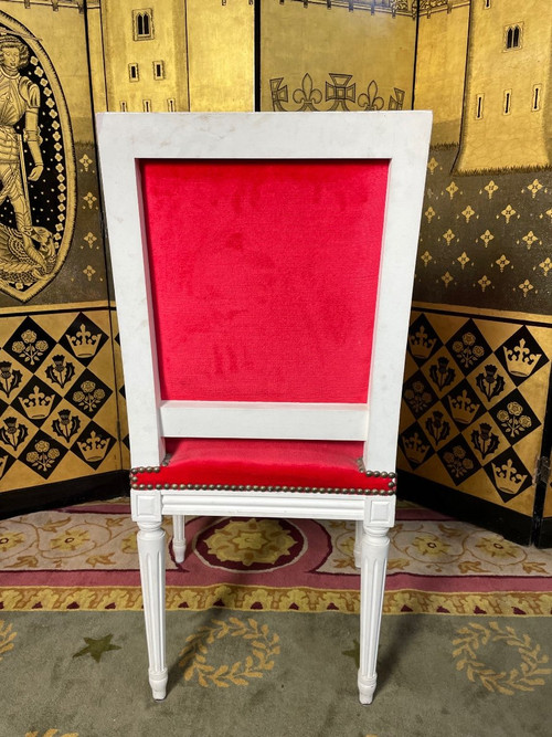 Suite di 6 sedie in stile Luigi XVI