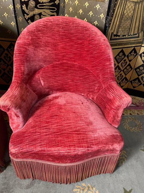 Coppia di poltrone Crapauds di Napoleone III
