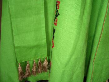 Chasuble et son étole de toile verte