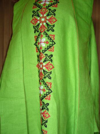 Chasuble et son étole de toile verte