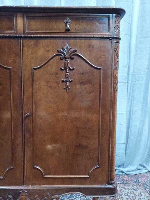 Meuble bar Chippendale en acajou Maison Jellinek Paris