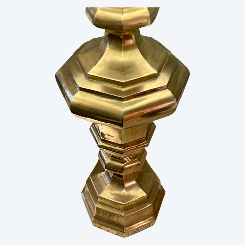 Lampe aus vergoldeter Bronze im Barockstil, 20. Jahrhundert