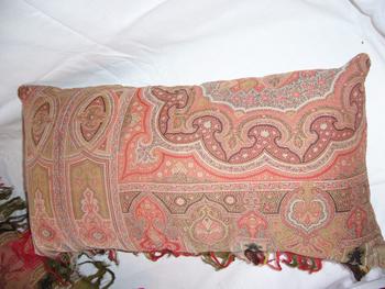 Pair of 19th century cashmere cushions