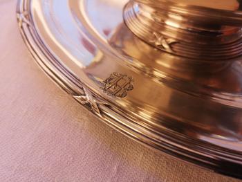 Elégante saucière style Louis XVI argent massif poinçon minerve orfèvre Tétard Frères, fin XIXème