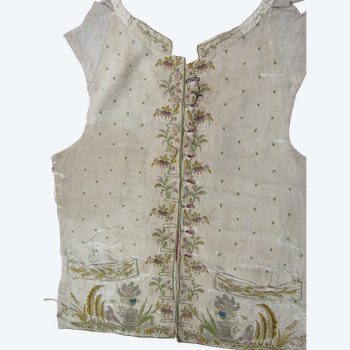 18th century embroidered waistcoat front