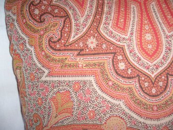 19th century cashmere cushion