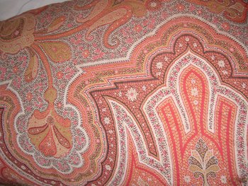 Coussin en cachemire du 19e siècle et son galon
