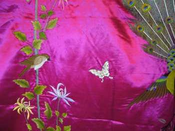 Chinese embroidered wall hanging circa 1900