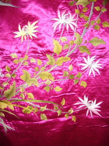 Chinese embroidered wall hanging circa 1900