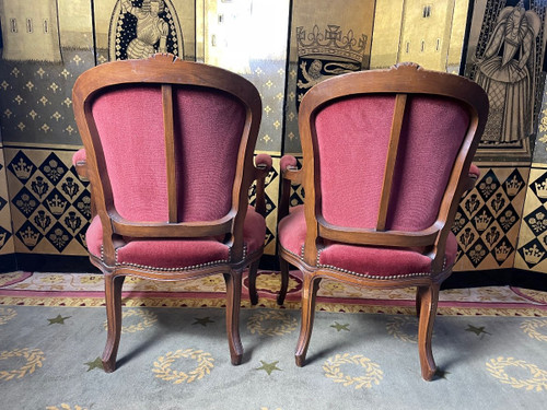 Pair De Fauteuils Cabriolets De Style Louis XV
