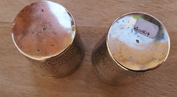 Pair of sterling silver timpani punch neck brace Napoleon III late nineteenth