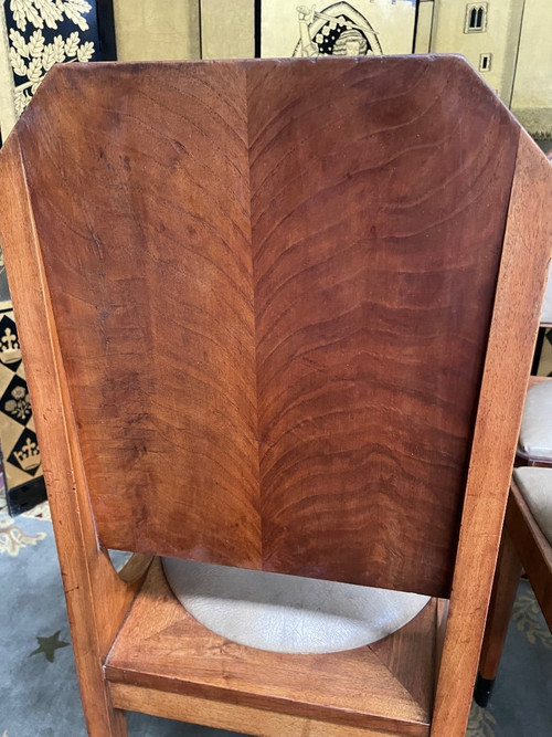 Suite Von 6 Stühlen Art Deco Epoche