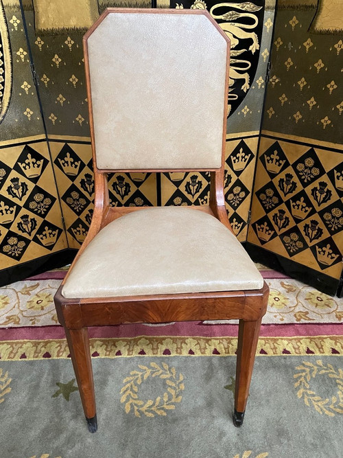 Suite Von 6 Stühlen Art Deco Epoche
