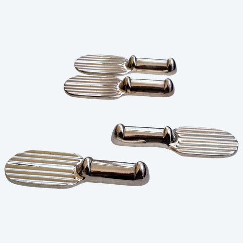 4 Christofle art deco silver-plated knife holders