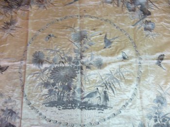 Chinesische gestickte Wandbehang des 19. Jahrhunderts