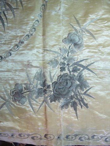 Chinesische gestickte Wandbehang des 19. Jahrhunderts