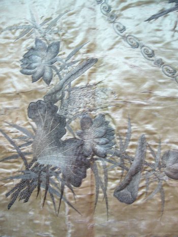 Chinesische gestickte Wandbehang des 19. Jahrhunderts