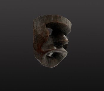 MASQUE anthropomorphe Culture Kran, Côte d'Ivoire  Première moitié du XXème siècle