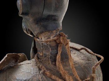 SOUFFLET de FORGE à visage ANTHROPOMORPHE  Nigéria Première moitié du XXème siècle 