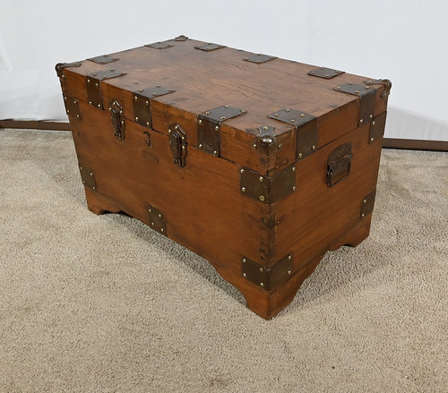 Baule marino in teak massiccio – Fine XIX secolo