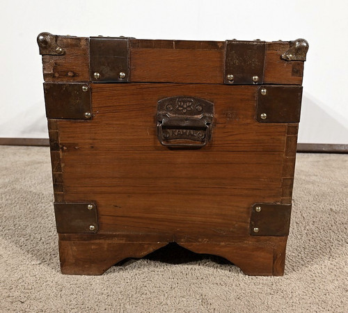 Baule marino in teak massiccio – Fine XIX secolo