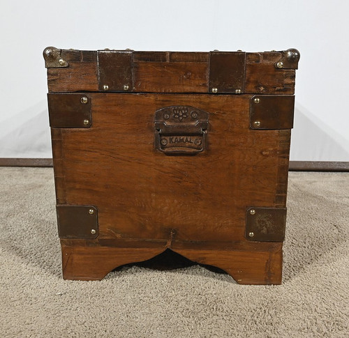 Baule marino in teak massiccio – Fine XIX secolo