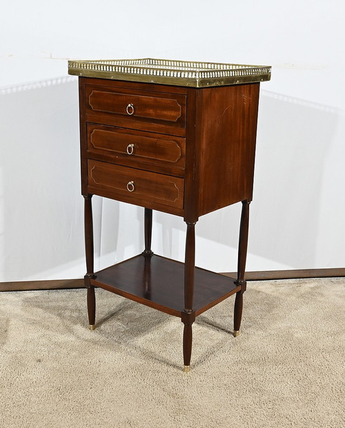 Petite Table de Salon Chiffonnière en Acajou, époque Louis XVI – XVIIIe