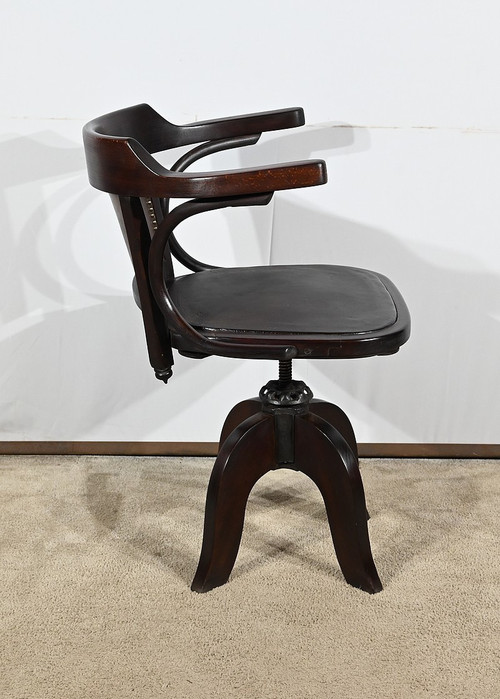 Fauteuil de Bureau Pivotant, en Hêtre teinté – 1940