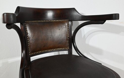 Fauteuil de Bureau Pivotant, en Hêtre teinté – 1940