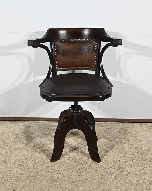 Fauteuil de Bureau Pivotant, en Hêtre teinté – 1940