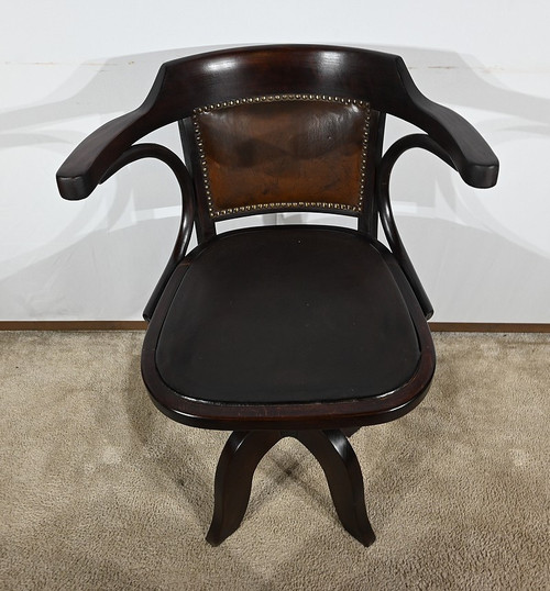 Fauteuil de Bureau Pivotant, en Hêtre teinté – 1940