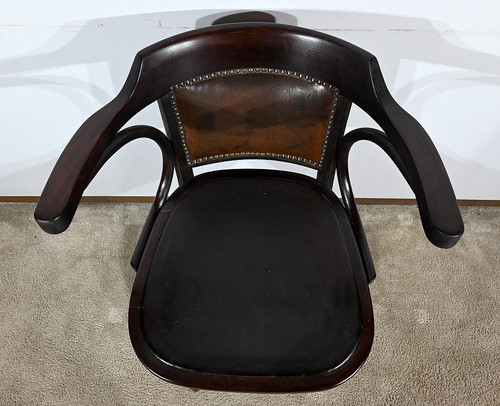Fauteuil de Bureau Pivotant, en Hêtre teinté – 1940