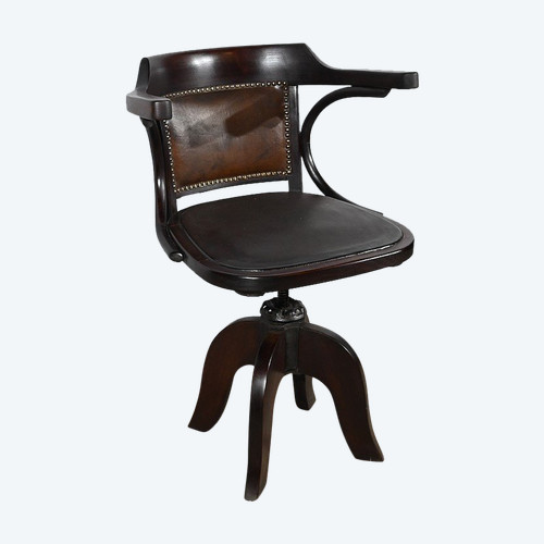 Fauteuil de Bureau Pivotant, en Hêtre teinté – 1940