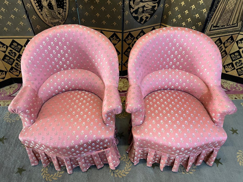 Paire De Fauteuils Crapaud