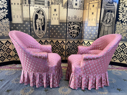 Paire De Fauteuils Crapaud