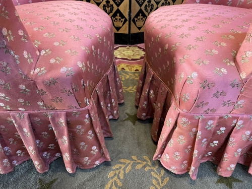 Paire De Fauteuils Crapaud