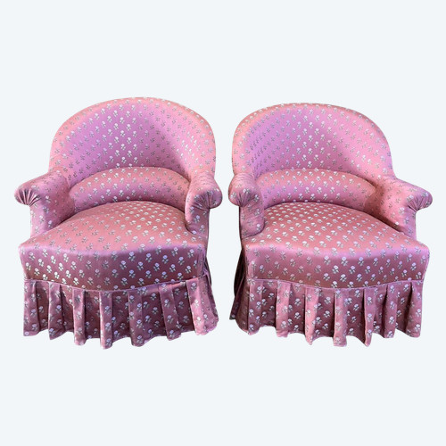 Paire De Fauteuils Crapaud