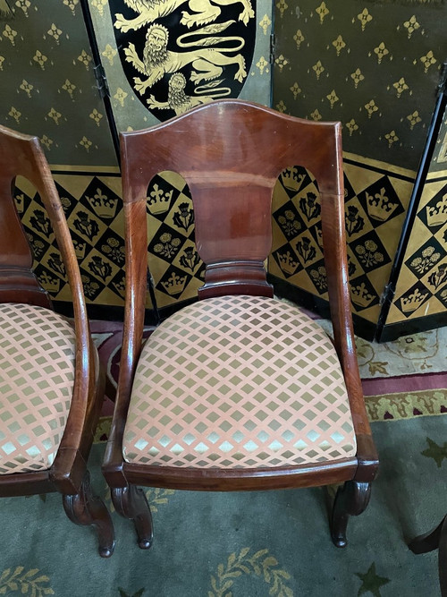 Suite De 4 Chaises Gondoles Empire