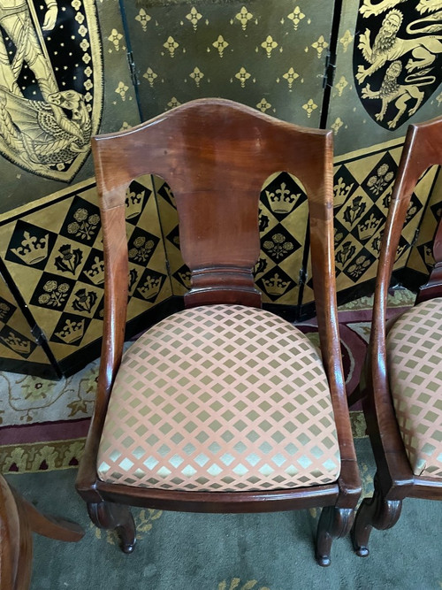 Suite De 4 Chaises Gondoles Empire