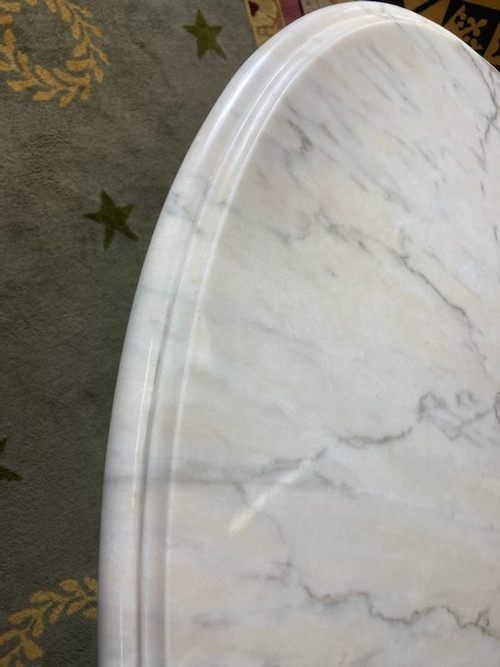 Table Basse Ovale En Marbre De Carrare