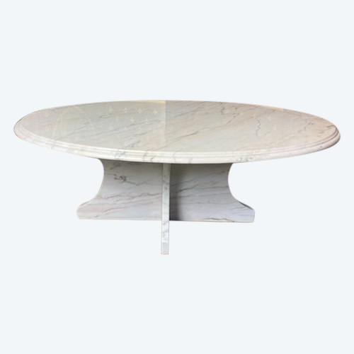 Table Basse Ovale En Marbre De Carrare