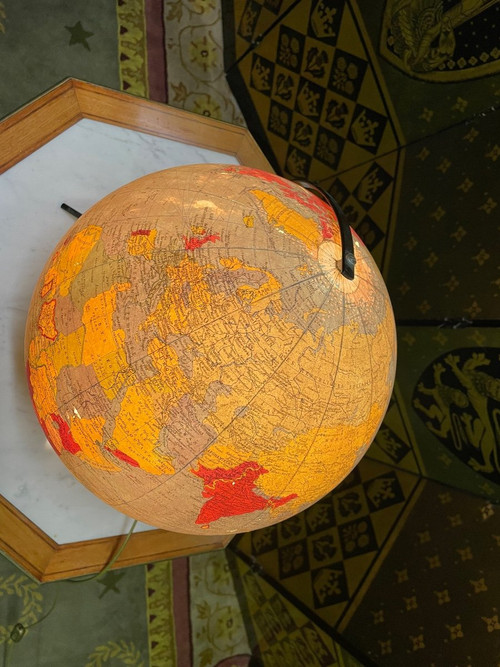 Globe Terrestre - Mappemonde Verre 1960