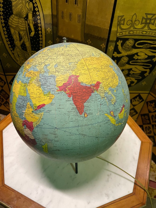 Globe Terrestre - Mappemonde Verre 1960