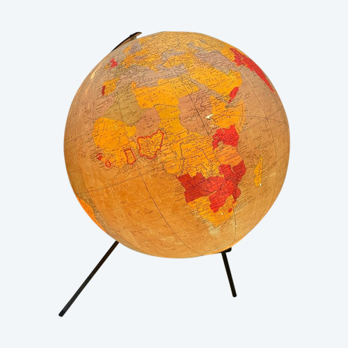 Globe Terrestre - Mappemonde Verre 1960