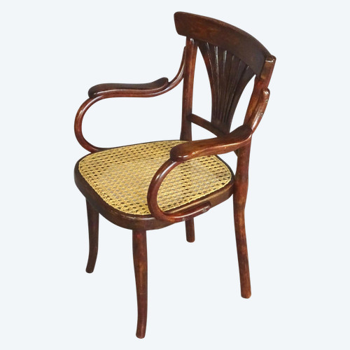 THONET Kindersessel Nr. 221, 1900, neues Geflecht